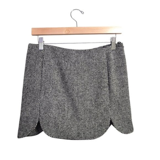 ARMANI EXCHANGE A/X VINTAGE y2k tulip mini skirt black white wool knit size 4