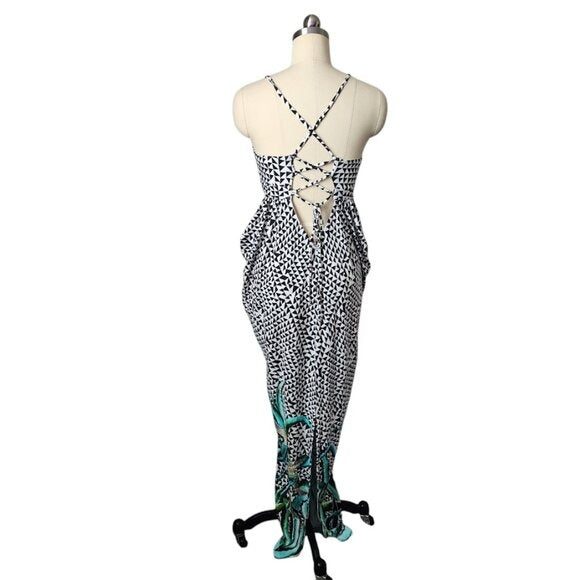 MARA HOFFMAN Aloe Swim Cover Maxi Drape Side Dress size M