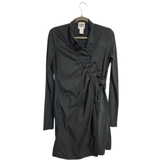PRAIRIE UNDERGROUND lagenlook asymmetrical ruched ruffle shacked tunic XS