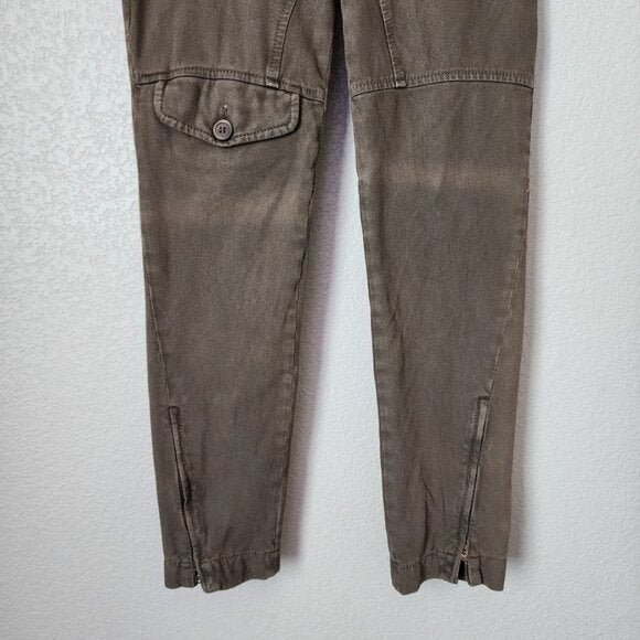 BRUNELLO CUCINELLI Skinny Cargo Knee Pocket pants utilitary pant size 2