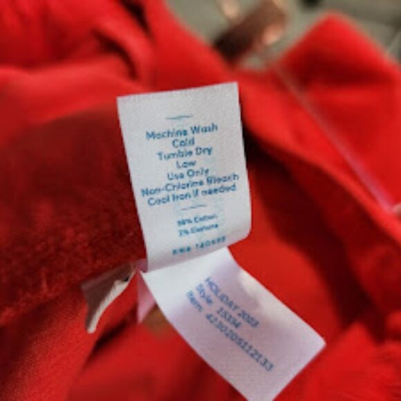 MARINE LAYER Bridget Corduroy Wide Leg Button Exposed Cropped Pants red 10/12