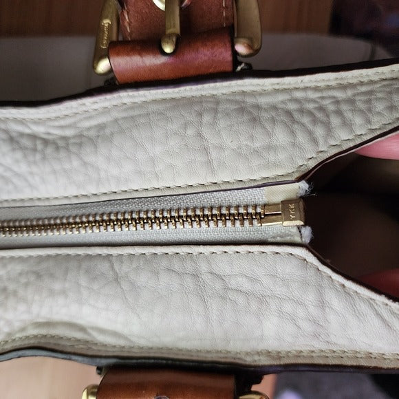 COACH Soho White Brown Leather Tote Bag