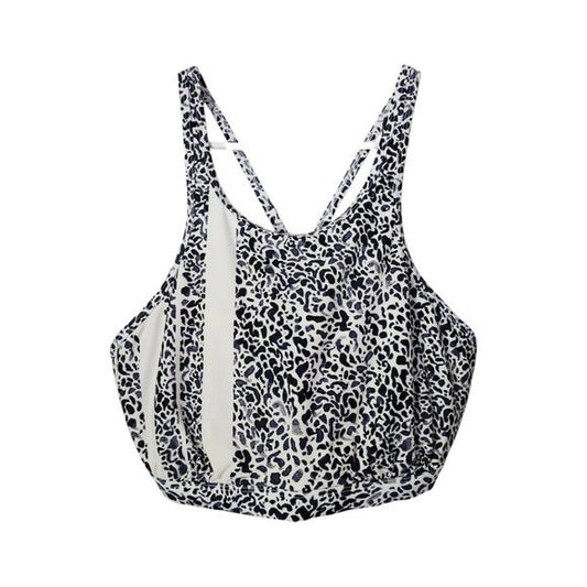 ATHLETA Abstract Animal print swim top bikini top underwire 38D/DD