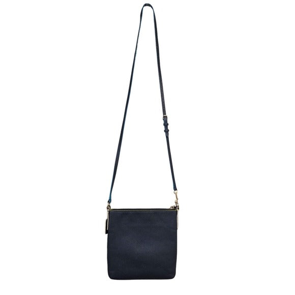 COACH Kitt Crossbody Bag in Navy tri color trim Crossgrain leather