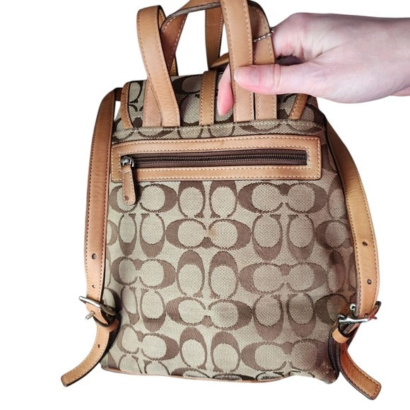 COACH Y2K Signature Jacquard Canvas mini backpack in brown
