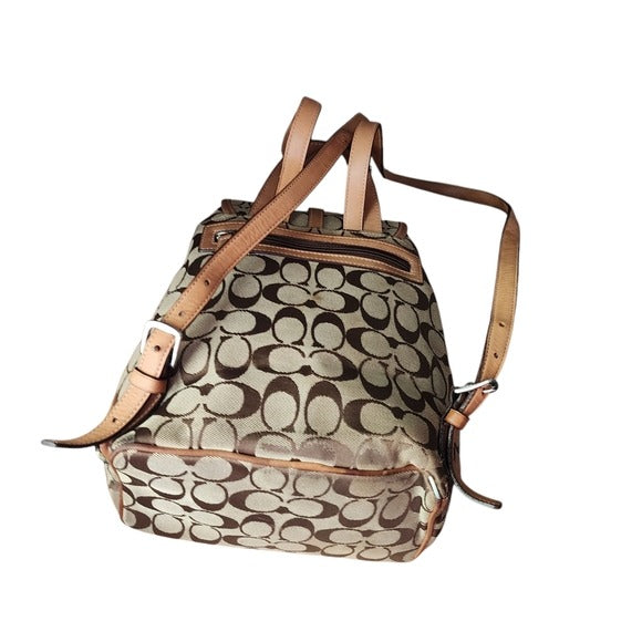 COACH Y2K Signature Jacquard Canvas mini backpack in brown