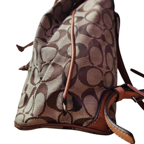 COACH Y2K Signature Jacquard Canvas mini backpack in brown