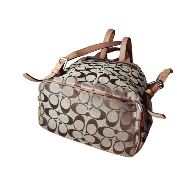 COACH Y2K Signature Jacquard Canvas mini backpack in brown