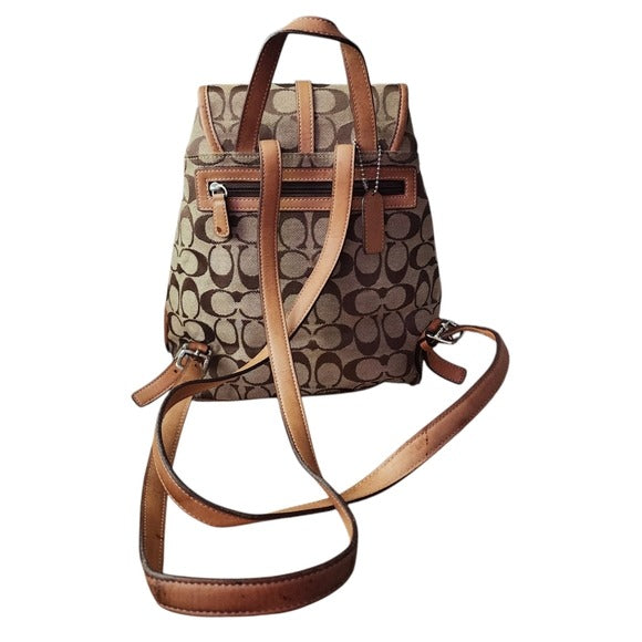 COACH Y2K Signature Jacquard Canvas mini backpack in brown