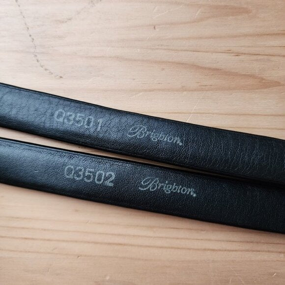BRIGHTON VINTAGE lot of 2 seed bead belts in black size s/m 32