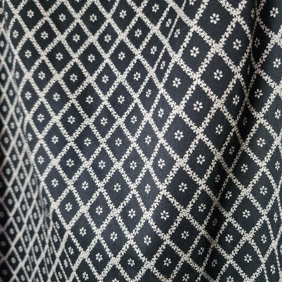EXPRESS VINTAGE 90's pull on slight weight midi maxi skirt black white 9/10