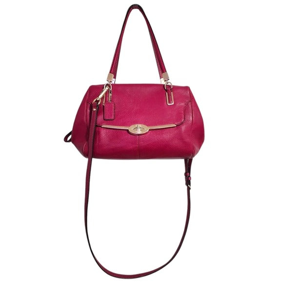 COACH Madison Madeline East/West Satchel Small in Magenta pink