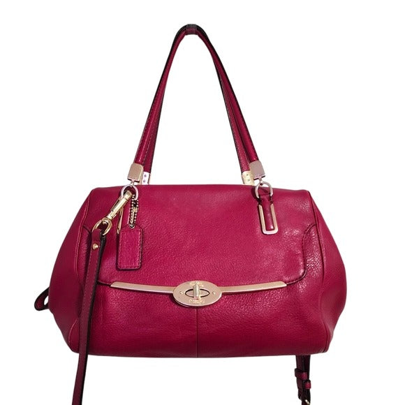 COACH Madison Madeline East/West Satchel Small in Magenta pink