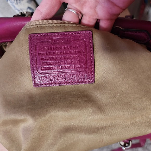 COACH Madison Madeline East/West Satchel Small in Magenta pink