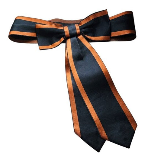 VINTAGE Bow Ribbon belt in brown / black