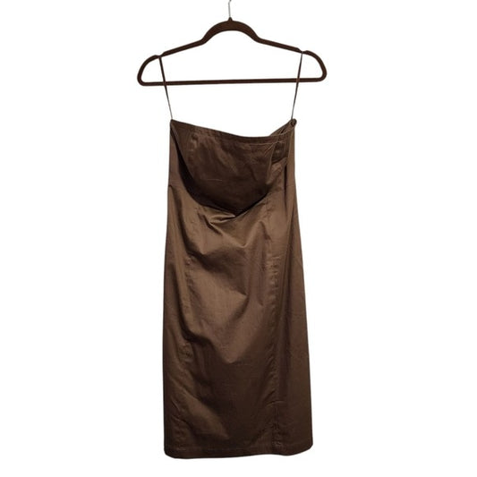 GAP x VINTAGE y2k strapless milk chocolate midi dress NEW WITH TAGS 2002 size 4