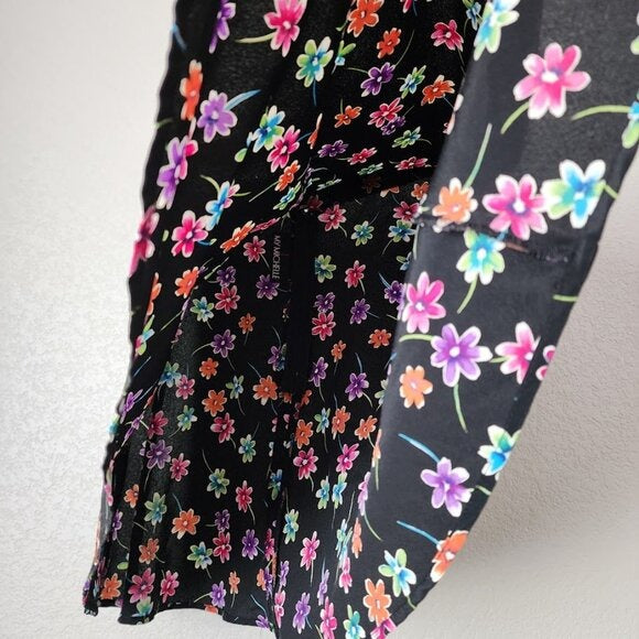 MY MICHELLE VINTAGE 90s Mini daisy circle skirt tennis skater skirt black