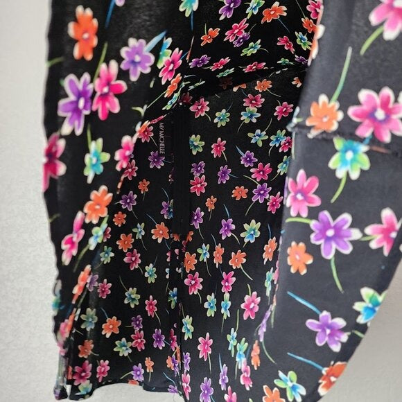 MY MICHELLE VINTAGE 90s Mini daisy circle skirt tennis skater skirt black