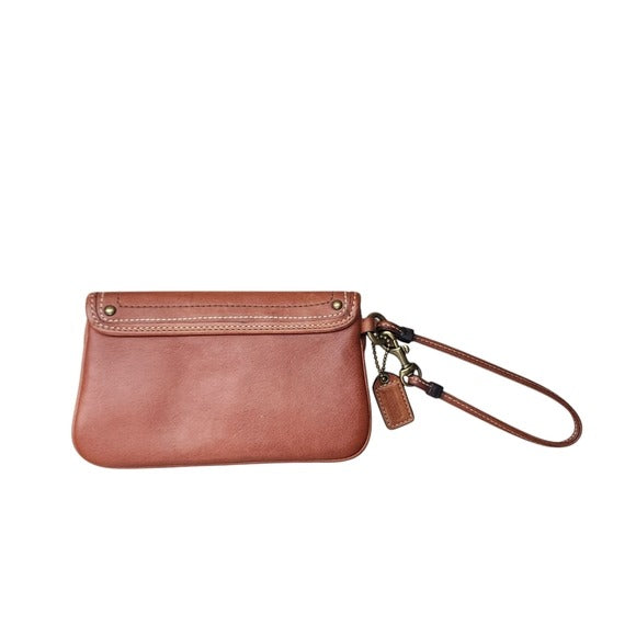 COACH Y2K GIGI legacy wristlet turnlock wallet smooth leather british tan