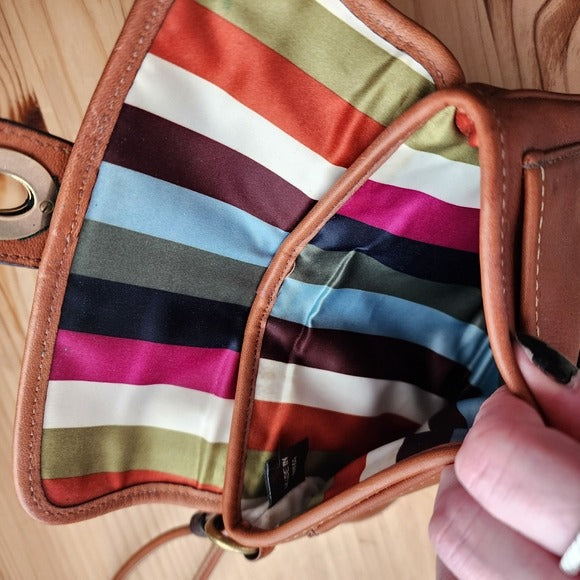 COACH Y2K GIGI legacy wristlet turnlock wallet smooth leather british tan