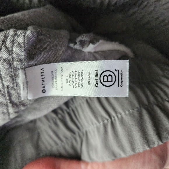 ATHLETA Cabo linen jogger in heather grey resortwear size 2