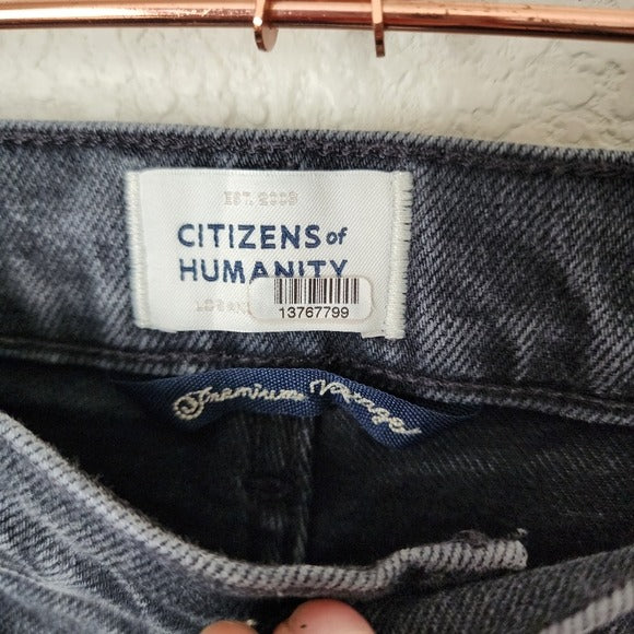 CITIZENS OF HUMANITY Premium Vintage Charlotte high rise straight jean black 31