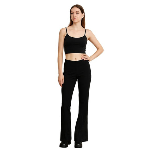 HELIUM VINTAGE 90s Black Low Rise Beaded Flame Pants Y2K Pocketless Trousers