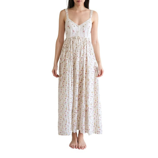 VICTORIA'S SECRET Country Floral Embroidered Sundress XS Cottagecore Coquette
