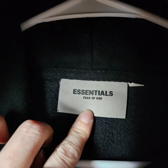 ESSENTIALS x PacSun Fear of God Black Pullover Hoodie Size L