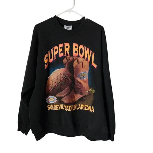 COWBOYS 1996 LEE Super Bowl XXX Sweatshirt Sun Devil Stadium USA XXL