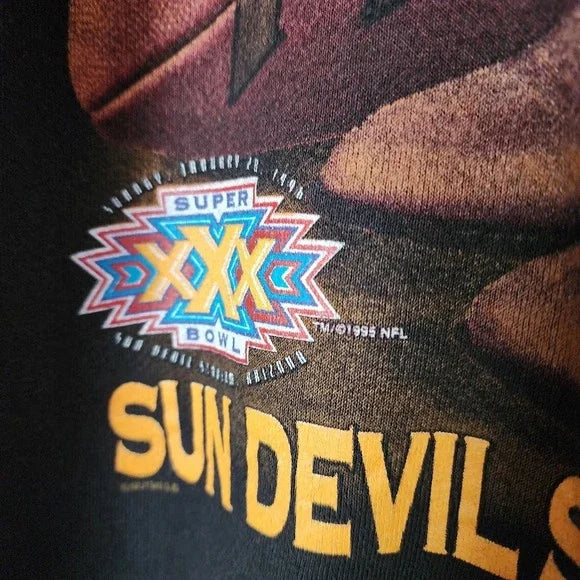 COWBOYS 1996 LEE Super Bowl XXX Sweatshirt Sun Devil Stadium USA XXL