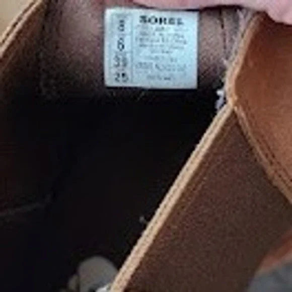 SOREL Evie II Chelsea Boots Waterproof Wedge Tan Suede Size 8