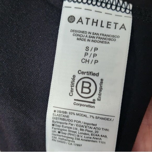 ATHLETA sleeveless Santorini Thera Dress ultra soft in black size S