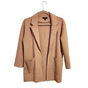 J.CREW Sophie Open-Front Sweater Blazer Tan Camel Knit Jacket Size XS