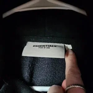 ESSENTIALS x PacSun Fear of God Black Pullover Hoodie Size L