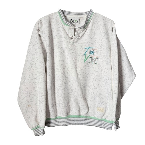 WILSON VOLLEYBALL x VINTAGE 80's heather grey graphic sweatshirt
