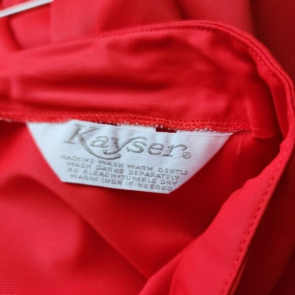 KAYSER VTG 70s Red Palazzo Pants Super Flare Wide Leg Disco Glam size 12