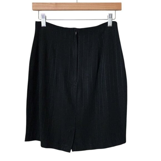 FRANCINE BROWER VINTAGE 90s mini office siren skirt pinstripe mini skirt 7/8