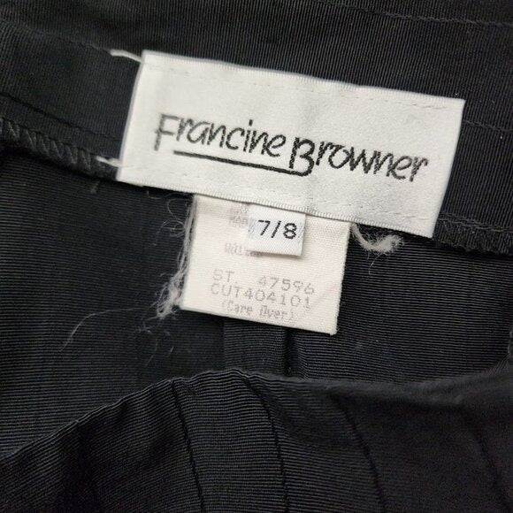 FRANCINE BROWER VINTAGE 90s mini office siren skirt pinstripe mini skirt 7/8