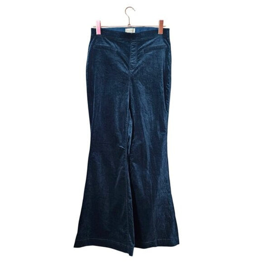ANTHROPOLOGIE PILCRO Pull on Pants Retro Flare velvet Pants Sea green 29