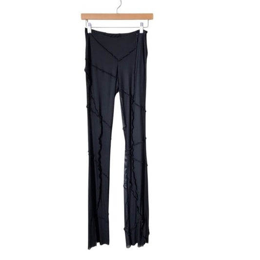 CULT NAKED Sheer Jungle Trousers in black size M